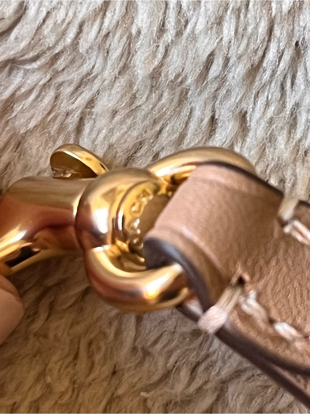 Coach Tan Leather Replacement Adjustable Crossbody Strap Gold Hardware 1/2" W - Picture 2 of 7